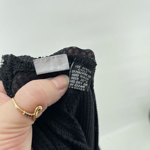 Relax by Lynn Ritchie mesh oversized shirt top small black workout exercise - Picture 6 of 11